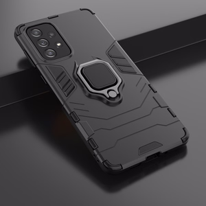 Ring Armor прочный гибридный чехол + магнитный держатель для Samsung Galaxy A73 чёрный
