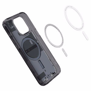 Spigen Ultra Hybrid Mag Dėklas telefonui su MagSafe iPhone 15 Pro - tamsiai pilkas (Zero One Pattern)