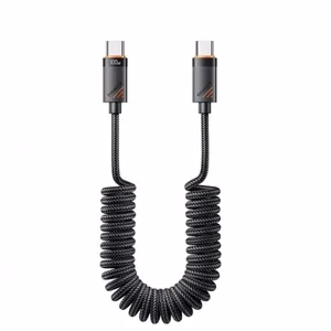 USB Laidas Essager Chuan2 juodas 100W Type-C / Type-C 180cm