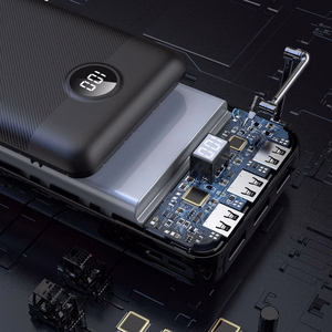 VEGER Išorinė baterija 30000 mAh PD QC3.0 3A 20W L30 (W3008PD) juoda