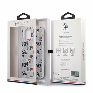 US Polo USHCP12SPCUSPA6 Logo Mania Collection dėklas, skirtas iPhone 12 mini 5.4", baltas