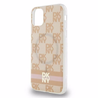 DKNY IML languotas mono raštas ir spausdintos juostos magnetinis dėklas iPhone 11 / Xr - rožinis