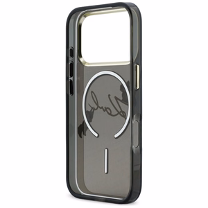 Karl Lagerfeld IML Choupettes Karl Script Logo MagSafe Dėklas for iPhone 17 Pro - juodas