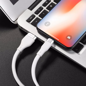 USB kabelis Hoco U72 Lightning 1.2m silikoninis baltas
