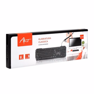 ART laidinė klaviatūra USB A QWERTY AK-46U juoda