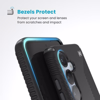 Speck Presidio2 Grip Magnet - Samsung Galaxy S25 / 24 MagSafe dėklas (juodas/Slate pilkas/baltas)