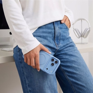 Tech-Protect Magmat MagSafe CC dėklas iPhone 18 Pro Max / 17 Pro Max, matinis šviesiai mėlynas