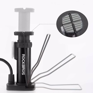 Rockbros 42610002001 pastatoma dviračio pompa su manometru - juoda