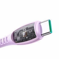 Joyroom S-A59 Vibrant Series 3A USB-A - USB-C Laidas 1.2m - violetinis