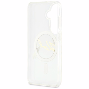 Karl Lagerfeld IML KC Script MagSafe Dėklas for Samsung Galaxy S26 - skaidrus