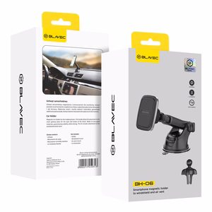 Blavec Car holder BH-06 magnetic to windshield and to air vent (BH06-MAVWSB) black