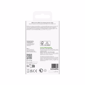 Puro 10W TPE USB-A - USB-C kabelis 2m - baltas