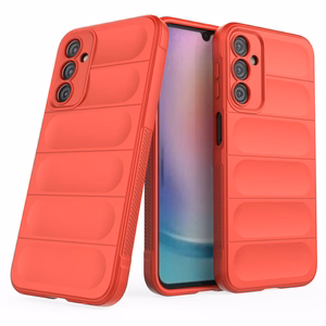 Dėklas telefonui Magic Shield Samsung Galaxy A24 4G lankstus apsauginis dėklas - raudonas