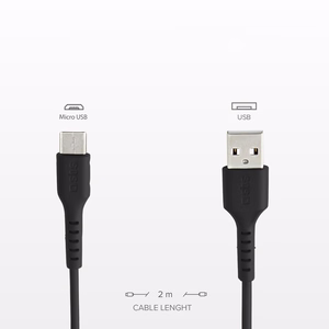 SBS TECABLEMICRO2K Кабель USB-A - Micro-USB 2m - чёрный