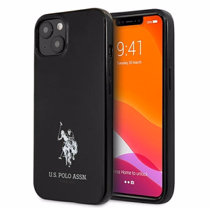 US Polo USHCP13SUMHK iPhone 13 mini 5.4" juodas/juodas kietas dėklas Horses Logo