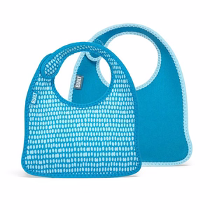 BUILT Mess Mate neopreno seilinukų mažyliams rinkinys, 2 vnt., Dribble Dots Blue