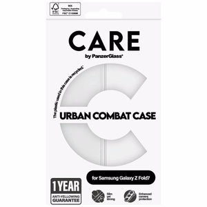 CARE by PanzerGlass Flagship Urban Combat Dėklas telefonui skirtas Samsung Galaxy Z Fold 7 - Skaidrus
