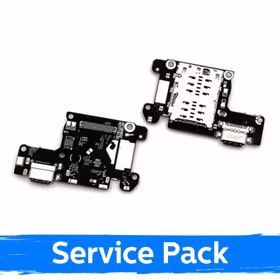 Krovimo lizdas skirtas Xiaomi Mi 9T / 9T Pro su lanksčiąja jungtimi / plata + SIM lizdas (Service Pack)