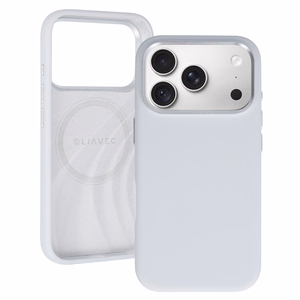 Liavec Silky dėklas su metaliniu kameros rėmeliu, skirtas iPhone 18 Pro/17 Pro, pilkas