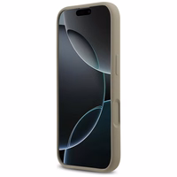 Guess Silikoninis didelis 4G užrašas dėklas iPhone 17 - rudas