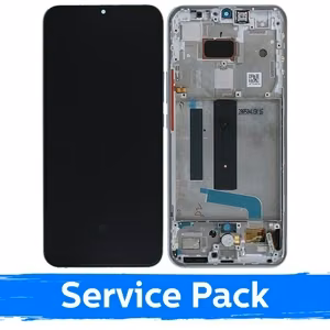 Ekranas skirtas Xiaomi Mi 10 Lite 5G su rėmeliu / Dream White / (Service Pack)