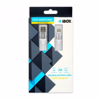 iBox IKUMTCWQC USB kabelis USB 2.0 1,5 m USB A USB C Balta