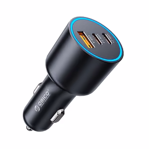 Orico HyperDrive 165W USB-A + 2x USB-C automobilinis įkroviklis - juodas