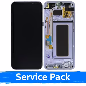 Ekranas skirtas Samsung G955 S8 Plus su rėmeliu / Orchid Gray / (Service Pack)