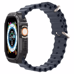 Spigen Rugged Armor dėklas, skirtas Apple Watch Ultra 49 mm, matinis juodas