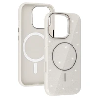 Magnetinis Itin Plonas Blizgus dėklas Iphone 13 Pro Max sidabrinė