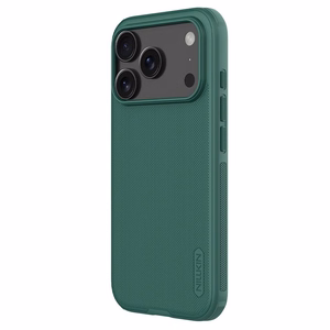Nillkin Super Frosted Shield Pro dėklas, skirtas iPhone 17 Pro Max, tamsiai žalias