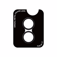 Rock Pure Series Kameros objektyvo stiklas ant iPhone 17 kameros (2 vnt.) juodas