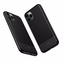 Crong Prestige Carbon Cover - iPhone 11 Pro dėklas (juodas)