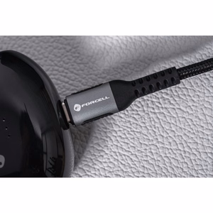 Kabelis FORCELL F-ENERGY C260 Type-C į Type-C QC4.0 PD 5A 100W Cafule 0,5 m juodas