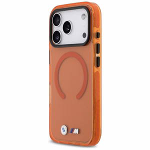 BMW M IML Shockproof Metal Logos MagSafe Dėklas for iPhone 17 Pro - Pro oranžinis