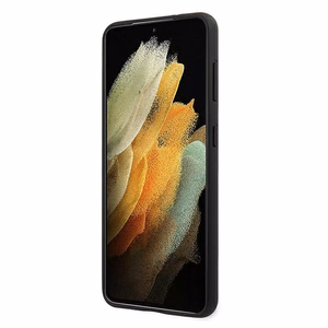 Dėklas telefonui Ferrari FESPEHCS21SBK S21 G991 juodas/juodas kietasis dėklas On Track perforuotas