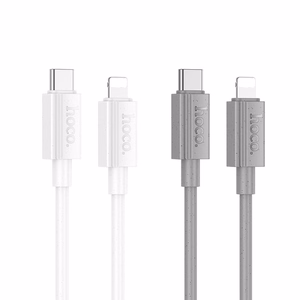 Kabelis USB-C į Lightning Hoco PD 27W 1 m X107 baltas