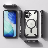 "Ringke Fusion X" magnetinis "MagSafe" dėklas "iPhone 17" - juodas