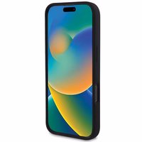 DKNY Silikoninis baltas spausdintas logotipas magnetinis iPhone 16 Pro dėklas - juodas