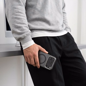 Tech-Protect MagZero MagSafe dėklas iPhone 17 Pro / 18 Pro, permatomas matinis juodas