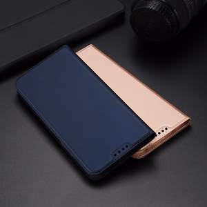 Dux Ducis Skin Pro dėklas telefonui Oppo Reno 8 su atverčiamu dangteliu, kortelių pinigine ir stovu, juodas