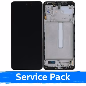 LCD Display Compatible With Samsung M526 M52s 5G With Frame / Blazing Black / (Service Pack)