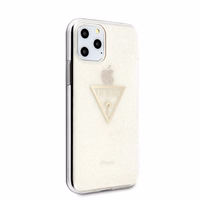 Guess GUHCN58SGTLGO iPhone 11 Pro auksinis/kietas dėklas Glitter Triangle
