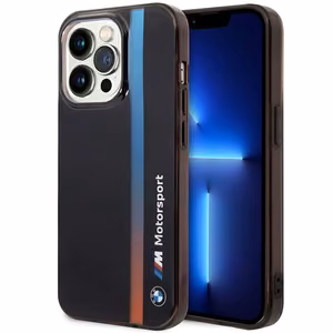Case BMW BMHCP14L22HVGV iPhone 14 Pro 6.1" black/black IML Tricolor Stripe