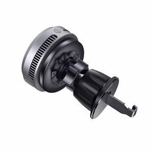 "Blavec" automobilinis laikiklis BHC-05 Qi2.2 25W su indukciniu įkrovimu ir aktyviu aušinimu iki oro ventiliatoriaus (BHC05-MWIB), juodas