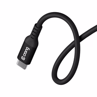 Crong Soft Link - 100W PD 5A USB-C to USB-C laidas 25cm (juodas)