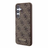 Guess 4G Metal Gold Logo dėklas telefonui Samsung Galaxy A35 - rudas
