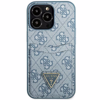 Guess 4G Triangle Logo Cardslot Case for iPhone 13 Pro / 13 - Blue