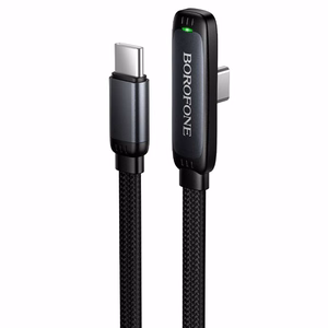 Juodas „Borofone BX126 Skillful“ USB-C–USB-C laidas, PD 60 W, 1 m