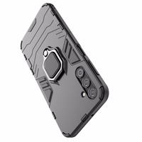 Dėklas telefonui Ring Armor Samsung Galaxy A24 4G su magnetiniu laikikliu ir žiedu - juodas